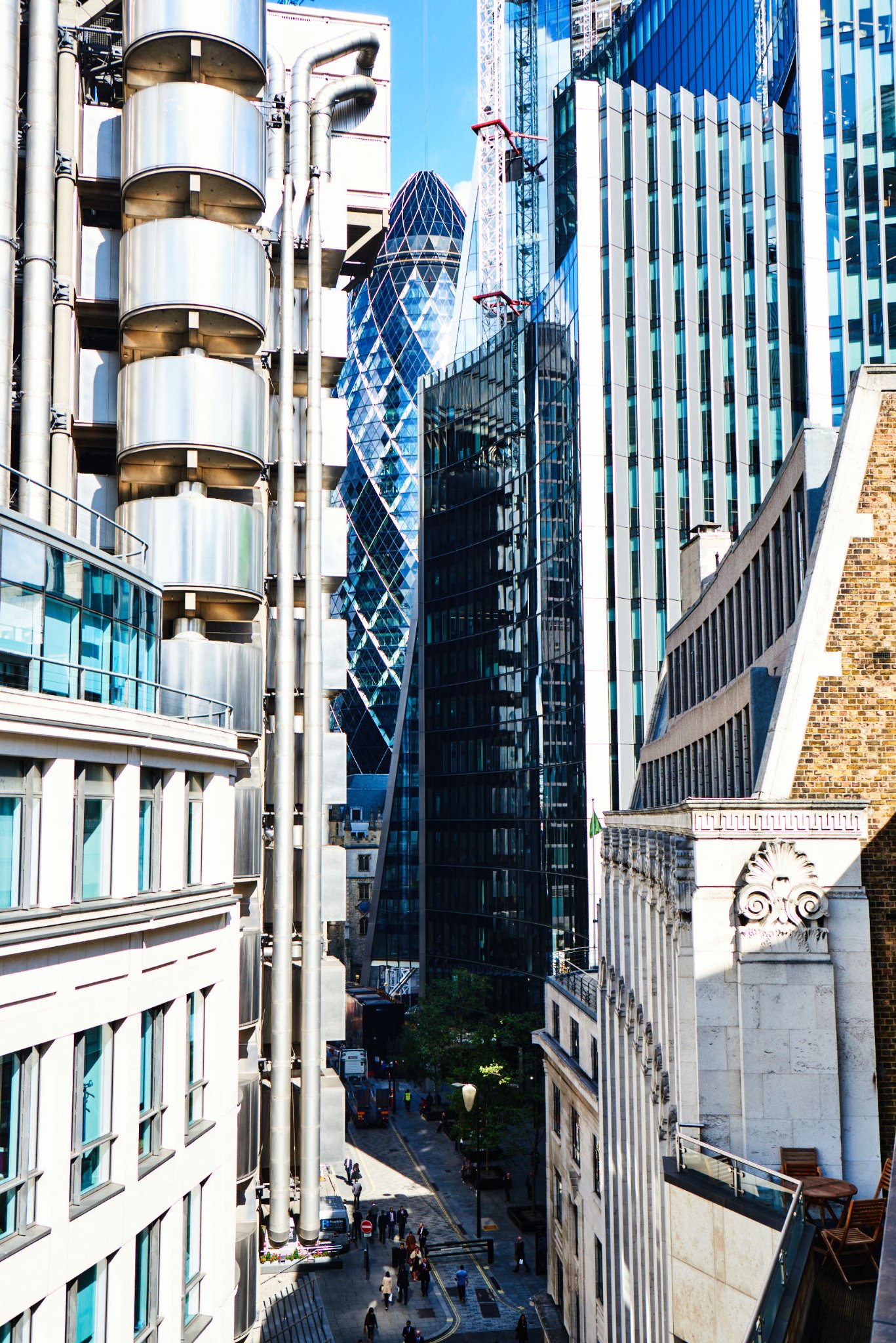 Impressive views across the City of London from Beaumont Leadenhall, showcasing the surrounding financial district and iconic architecture.