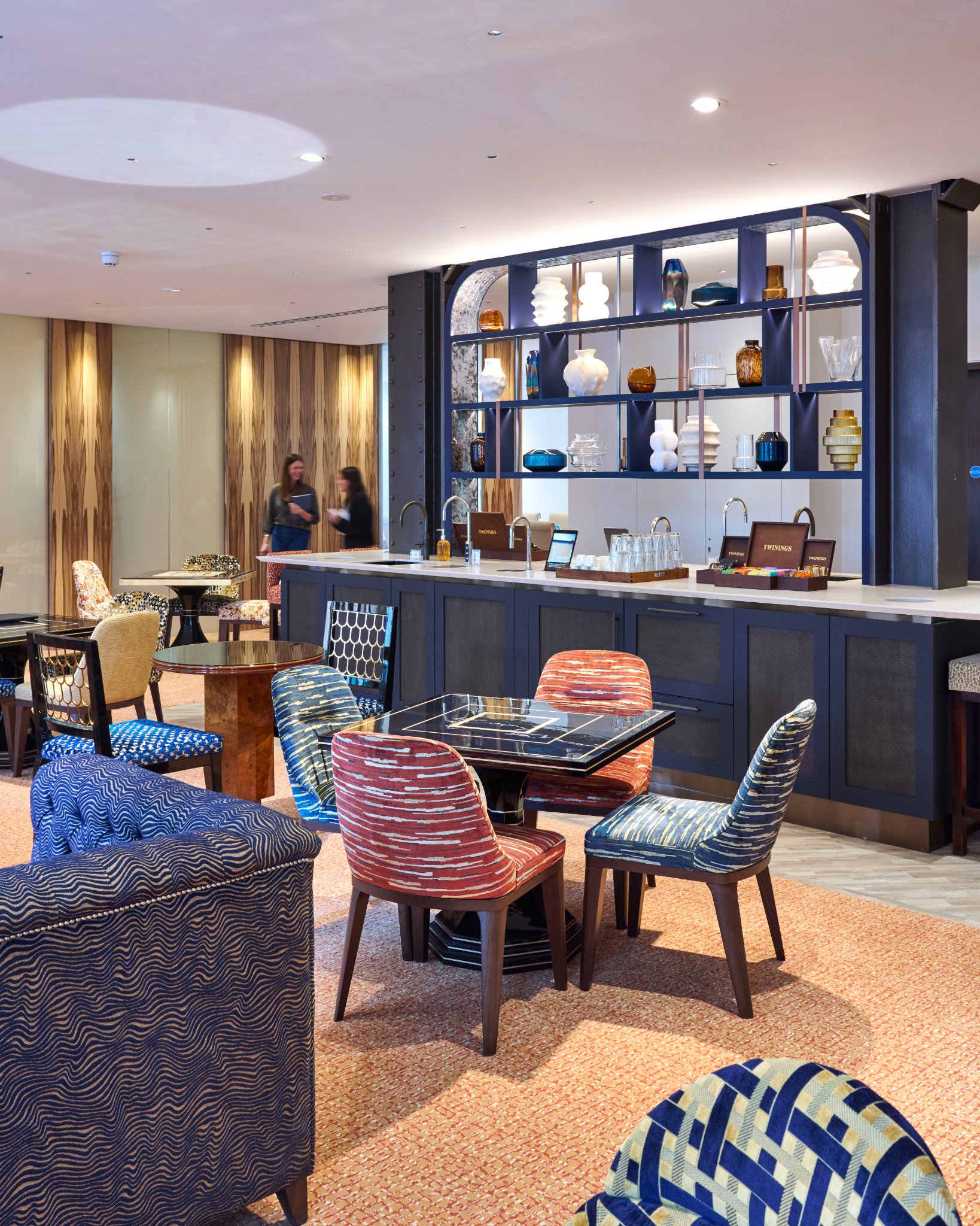 Premium lounge area at Beaumont Blackfriars featuring comfortable seating, collaborative spaces and a professional environment for clients and colleagues.