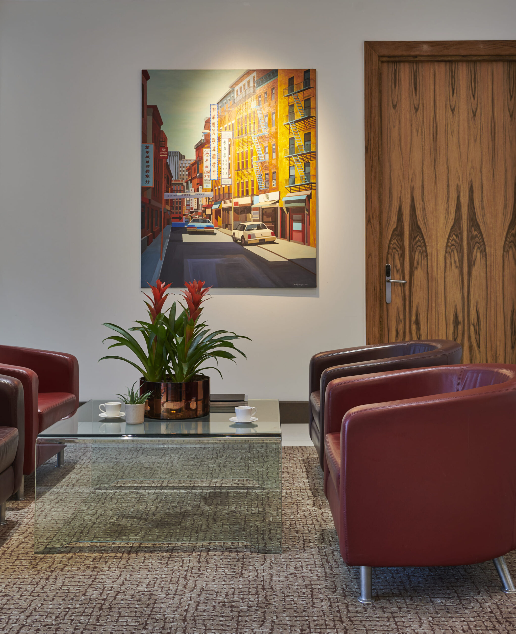 Reception lounge with comfortable seating