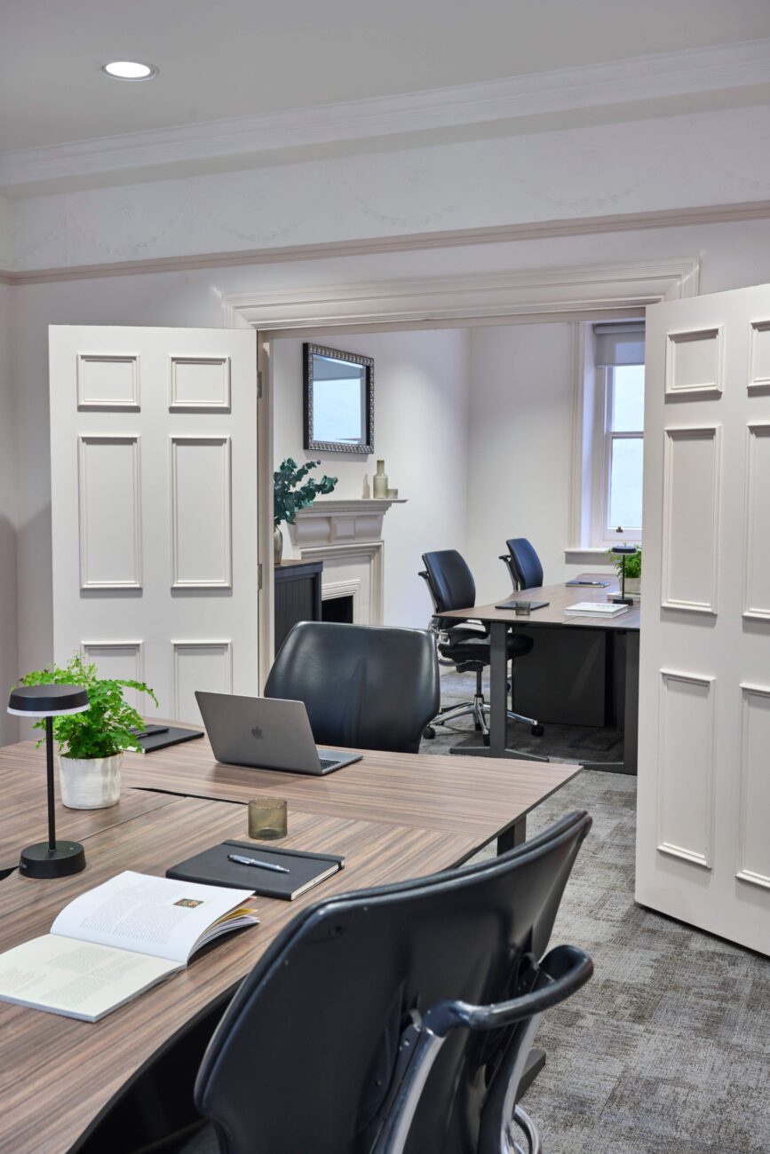 Spacious office workspace at Beaumont Townhouses designed for productivity, collaboration and day-to-day business activities.